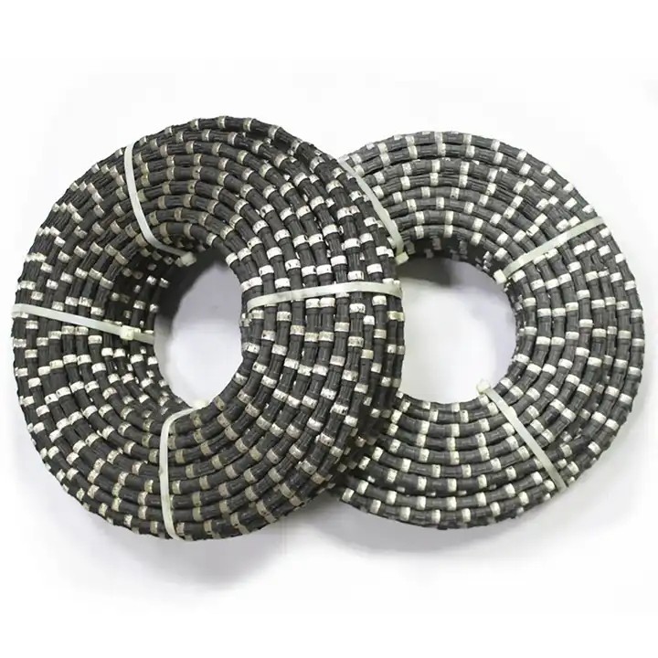 Diamond Wire Saw Rope Cutting Granite
